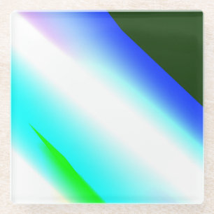 Blaue grüne Regenbogenfarben abstrakte Textur Glasuntersetzer