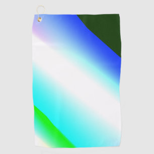Blaue grüne Regenbogenfarben abstrakte Textur Golfhandtuch