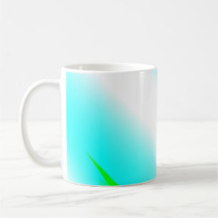 Blaue grüne Regenbogenfarben abstrakte Textur Kaffeetasse