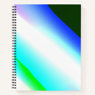 Blaue grüne Regenbogenfarben abstrakte Textur Notizbuch