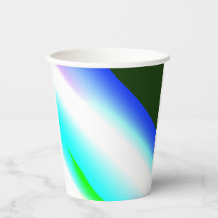 Blaue grüne Regenbogenfarben abstrakte Textur Pappbecher