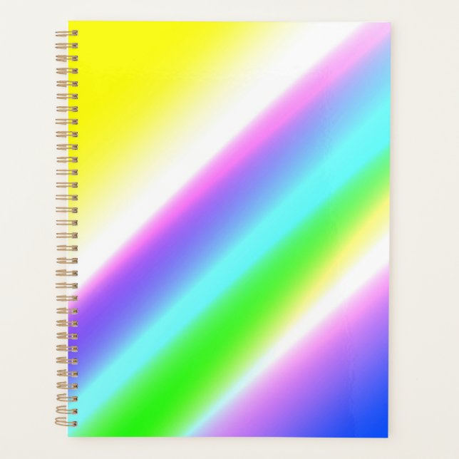 Blaue grüne Regenbogenfarben abstrakte Textur Planer (Vorderseite)