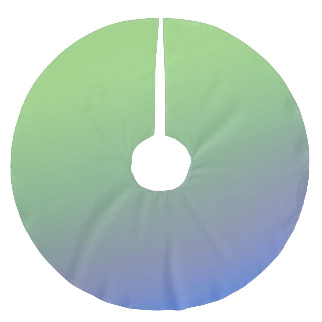 Blaue grüne Regenbogenfarben abstrakte Textur Polyester Weihnachtsbaumdecke (Vorderseite)