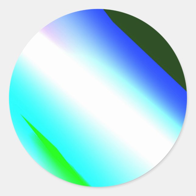 Blaue grüne Regenbogenfarben abstrakte Textur Runder Aufkleber (Vorderseite)