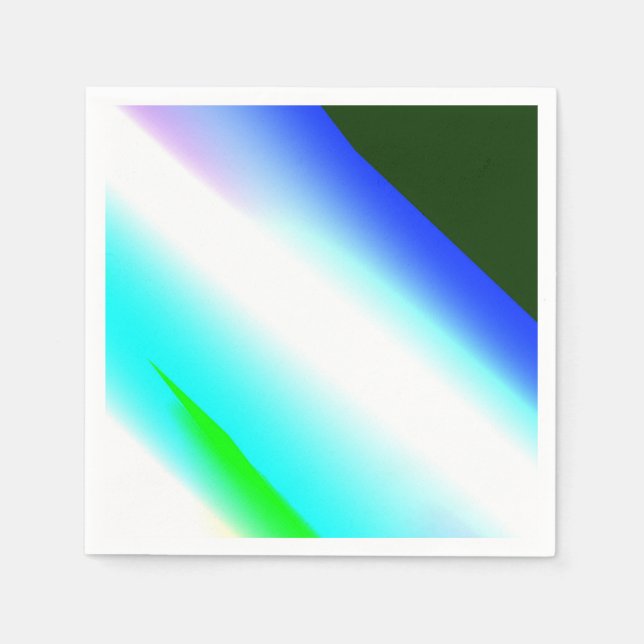 Blaue grüne Regenbogenfarben abstrakte Textur Serviette (Vorderseite)