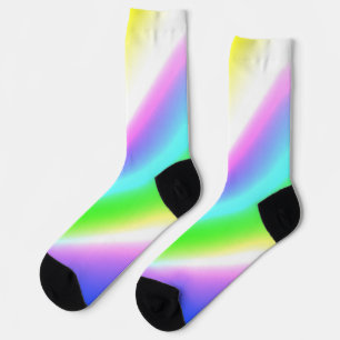 Blaue grüne Regenbogenfarben abstrakte Textur Socken