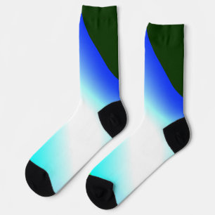 Blaue grüne Regenbogenfarben abstrakte Textur Socken