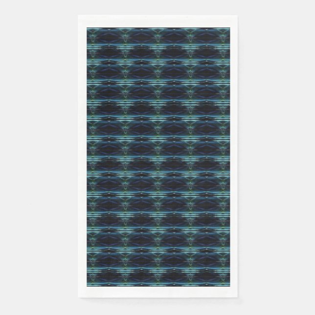 Blaue grüne Regenbogensteine , Artdeco-Muster Serviette (Vorderseite)