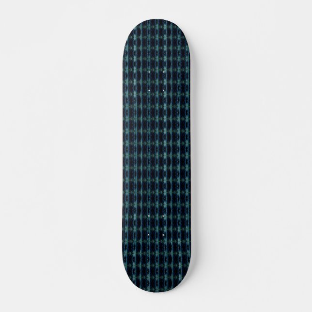 Blaue grüne Regenbogensteine , Artdeco-Muster Skateboard (Vorne)