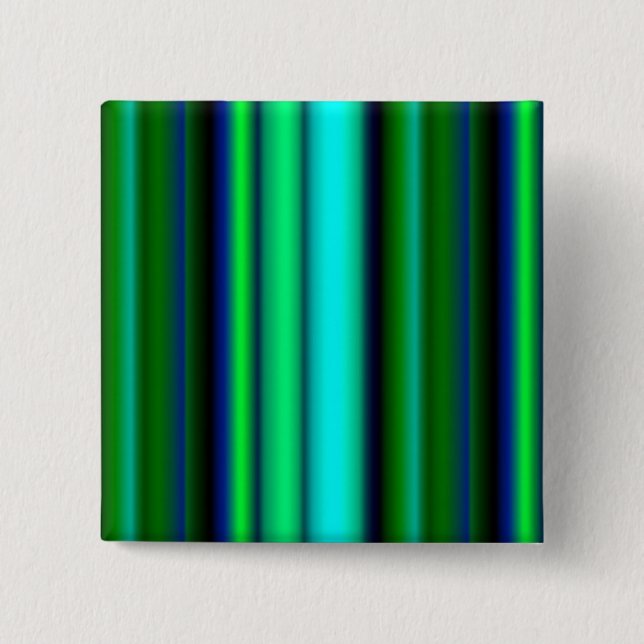 Blaue grüne Regenbogenstreifen Button (Vorderseite)