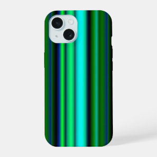 Blaue Grüne Regenbogenstreifen iPhone 15 Hülle