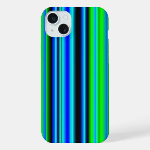 Blaue Grüne Regenbogenstreifen iPhone 15 Plus Hülle