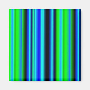 Blaue grüne Regenbogenstreifen Magnet