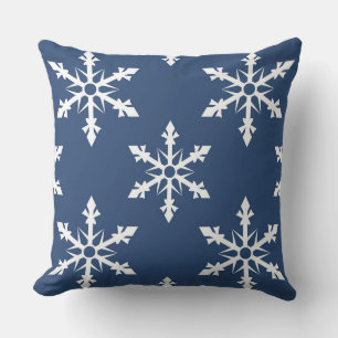 Blaue/grüne Schneeflocke Weihnachtskissen Reversib Kissen