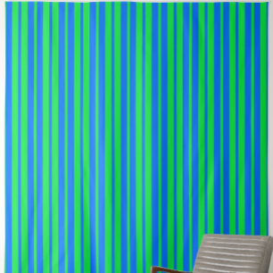 Blaue grüne stilvolle Streifenmuster-Design Stoff