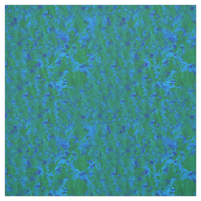 Blaue grüne Texturen Fisch in Sea Pattern Stoff (Muster)