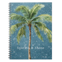 Blaue Grüne Tropische Palme Baum Glanz 