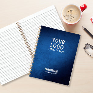 Blaue Grunge-Gradient personalisierte Unternehmens Notizbuch