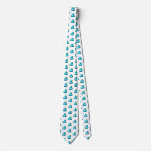 Blaue Gummienten durch Lagerhalter Krawatte