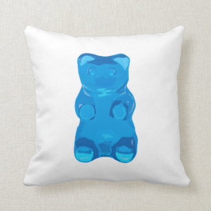 Blaue Gummybear Illustration Kissen
