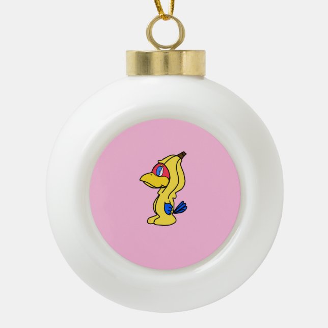Blaue Häher Keramik Kugel-Ornament (Vorderseite)