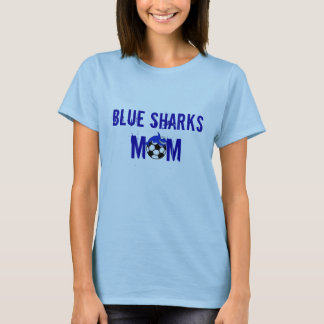 Blaue Haifisch-Mama-T - Shirt
