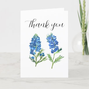 Blaue Hauben Texas Blumen Baby Shower Danke