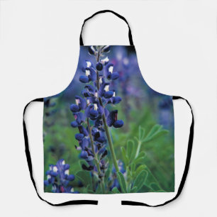 Blaue Hauben Texas Blumen Blaue Florale Lupine Schürze