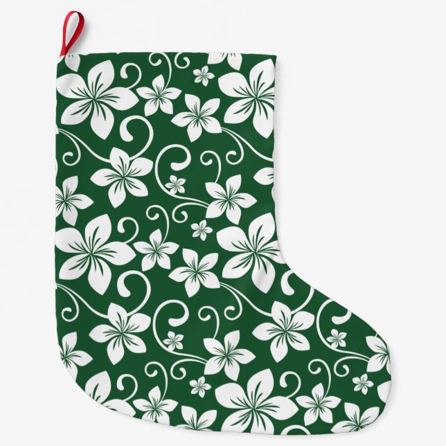 BLAUE HAWAII (GRÜNE WÄLDER) GROßER WEIHNACHTSSTRUMPF (Vorderseite)