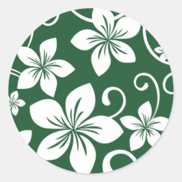 BLAUE HAWAII (GRÜNE WÄLDER) RUNDER AUFKLEBER