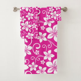 BLAUE HAWAII (HOT PINK) BAD TOWEL SET