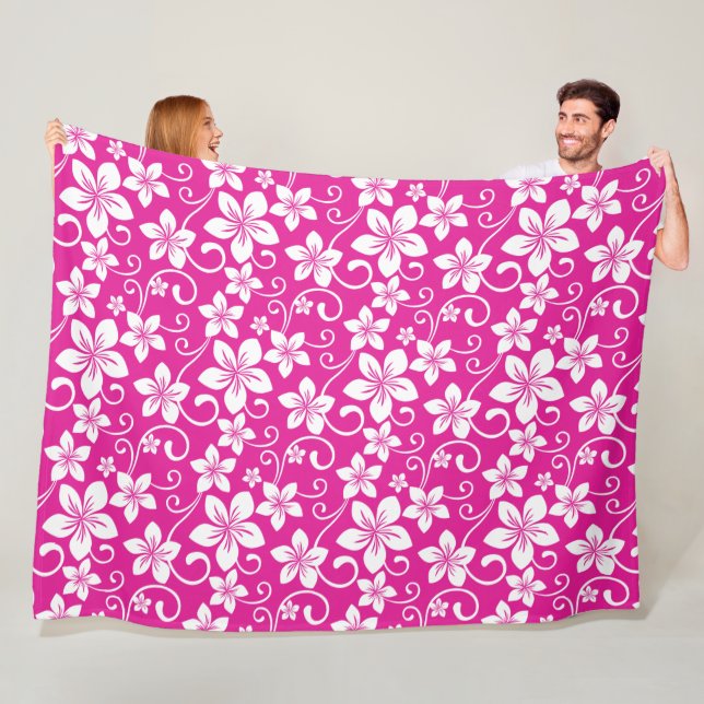 BLAUE HAWAII (HOT PINK) FLEECEDECKE (Beispiel)