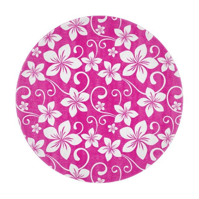 BLAUE HAWAII (HOT PINK) SCHNEIDEBRETT (Vorderseite)