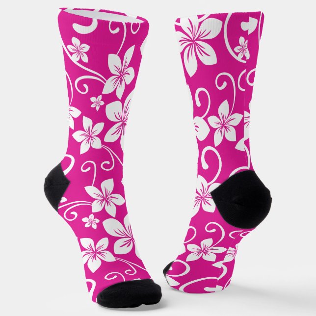 BLAUE HAWAII (HOT PINK) SOCKEN (Gewinkelt)