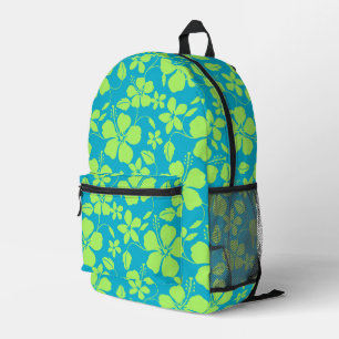 BLAUE HAWAII-MUSTER IN BLAUGRÜN BEDRUCKTER RUCKSACK