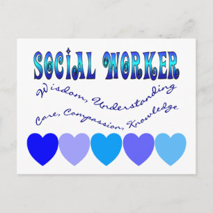 BLAUE HEARTS POSTKARTE
