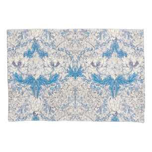 Blaue Heckenkirsche (von William Morris) Kissenbezug