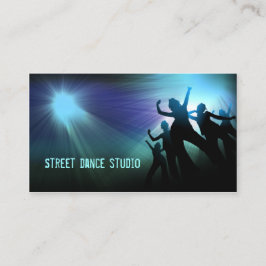 Blaue helle Straßen-Tanz-Studio-Visitenkarte Visitenkarte