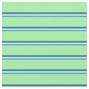 Blaue, hellgelbe, Aquamarine und grüne Linien Stoff