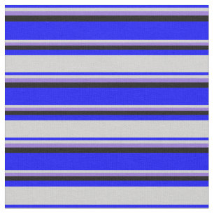 Blaue, hellgraue, Lila und schwarz gefärbte Linien Stoff