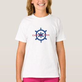 Blaue Helm-Rad-nautischgewohnheit Schiffs-Kapitäns T-Shirt