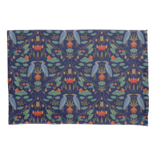 Blaue Heron-Teich-Wiederbelebung der Chic Marine Kissenbezug