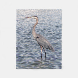 Blaue Heronwasserleder Fleecedecke