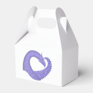 Blaue Herz-Drache auf Weiß Geschenkschachtel