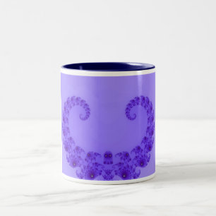 Blaue Herz-Tasse mit Lila Zweifarbige Tasse