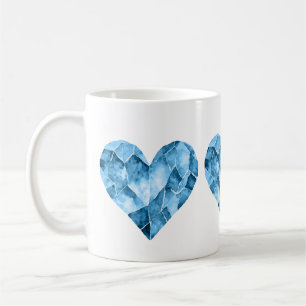 Blaue Herzen Kaffeetasse