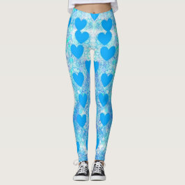 Blaue Herzen Leggings