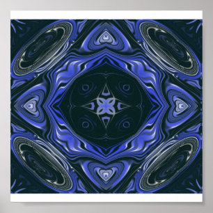 blaue Herzen Poster