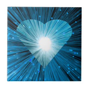 Blaue Herzfliese Fliese