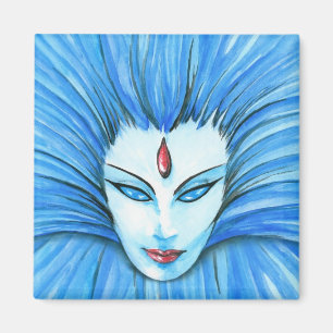 Blaue Hexe Magnet